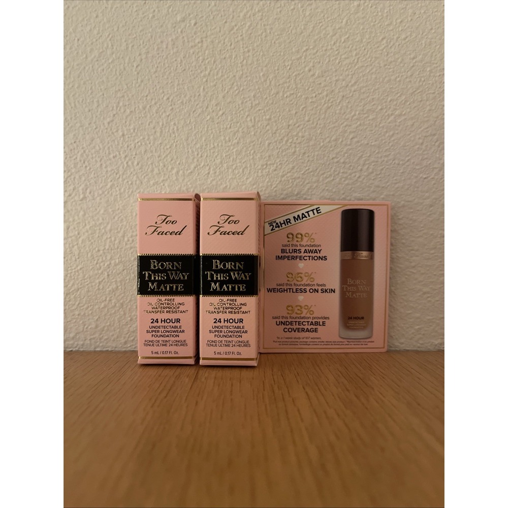 Too Faced Born This Way Matte 24 Hour Foundation Warm Sand 5 ML 2 Pack